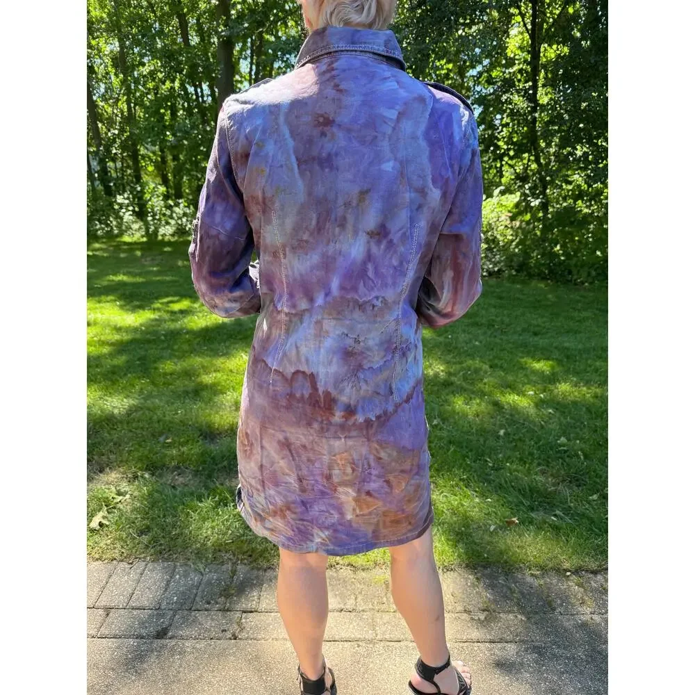 $698 MSRP Tory Burch Purple Tie Dye Dress